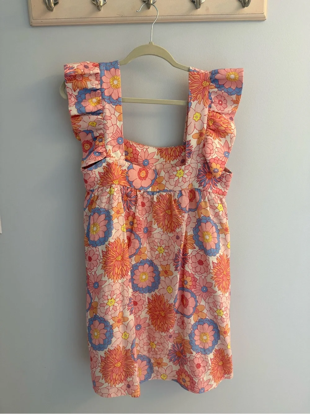 Tuckernuck Pink Floral Mini Dress with Blue & Yellow Accents - Picture 2 of 4